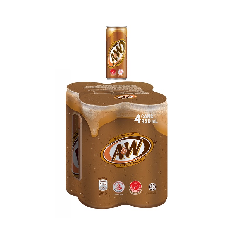 A&W SARSAPARILLA 4X320ML|PACK