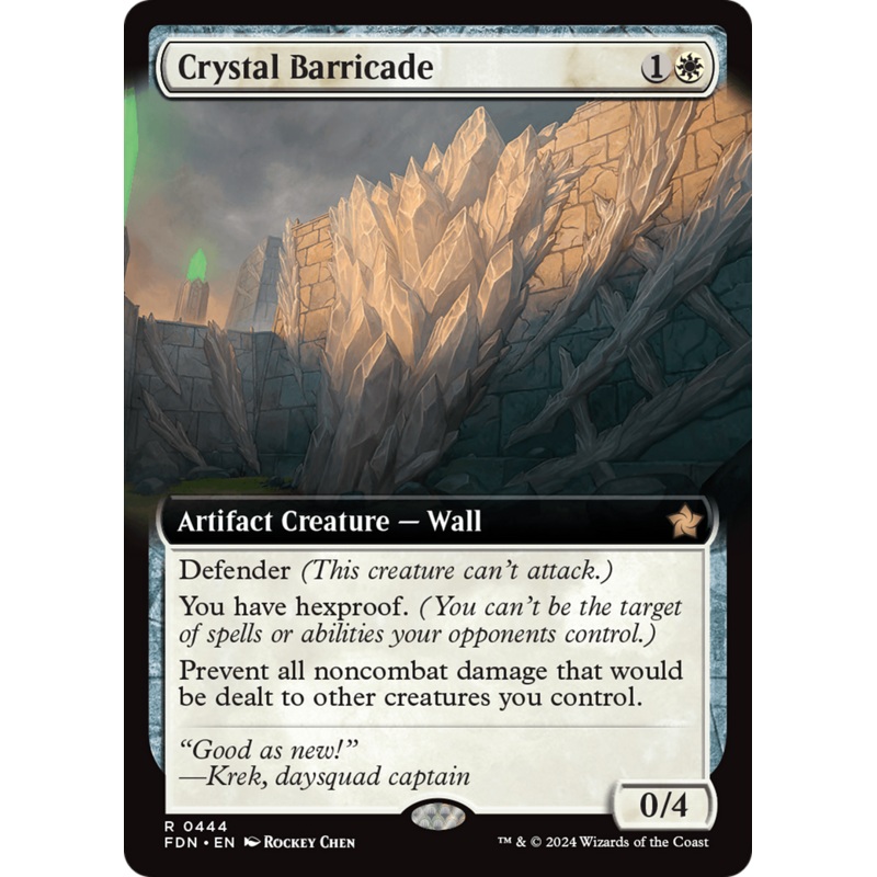 Crystal Barricade (FDN-444) – Foundations: (Extended Art) [Rare]