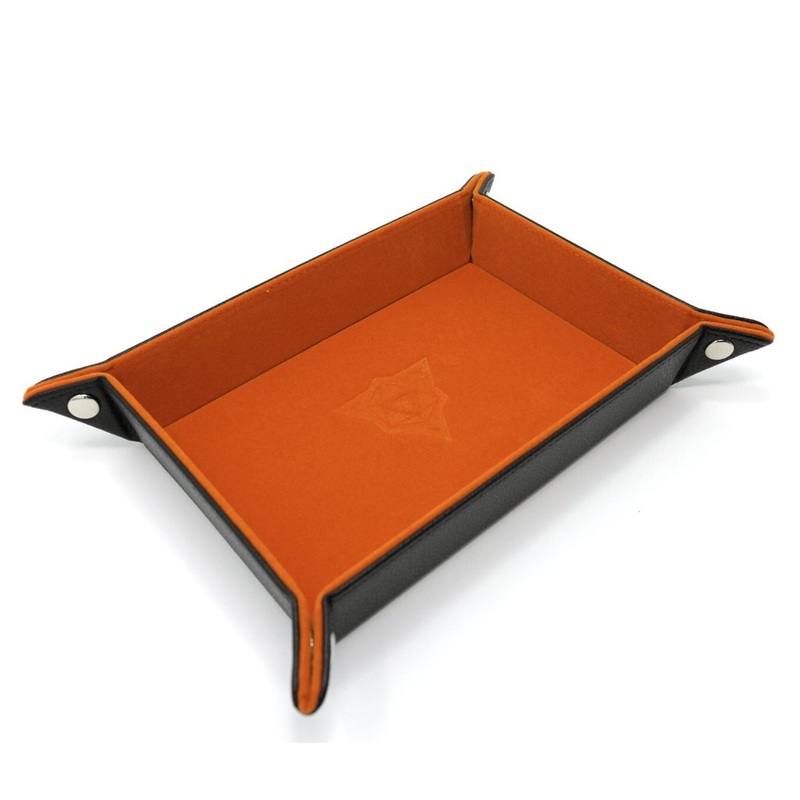 Die Hard Dice Rectangular Folding Dice Tray Orange