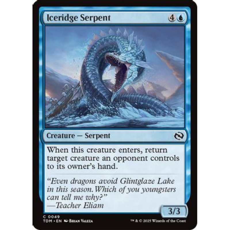 Iceridge Serpent (TDM-049) – Tarkir: Dragonstorm Foil [Common]