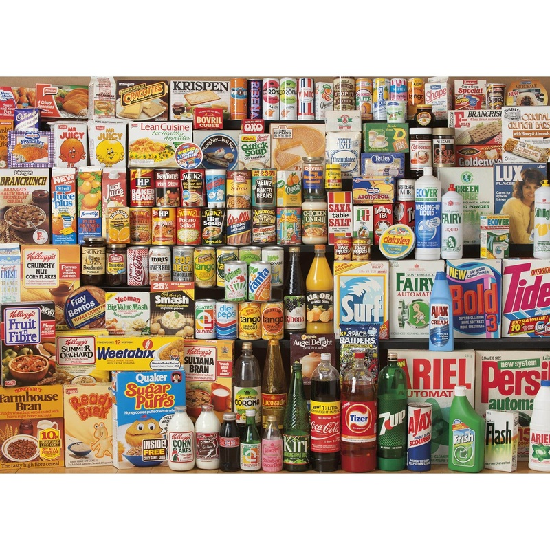 1980s Shopping Basket  1000 Piece Jigsaw Puzzle (Gibsons)