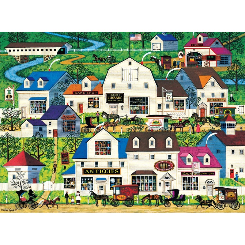 Buffalo Games – Shops and Buggies by Charles Wysocki Jigsaw Puzzle (1000 Pieces)