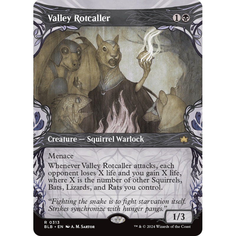 Valley Rotcaller (BLB-313) – Bloomburrow: (Showcase) Foil [Rare]