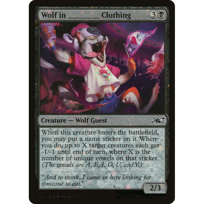Wolf in _____ Clothing (UNF-381) – Unfinity Galaxy Foil [Common]