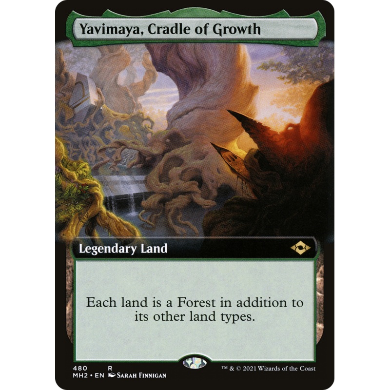 Yavimaya, Cradle of Growth (MH2-480) – Modern Horizons 2: (Extended Art) Foil [Rare]
