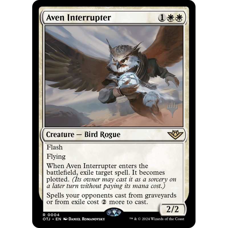 Aven Interrupter (POTJ-04P) – Outlaws of Thunder Junction Promos [Rare]