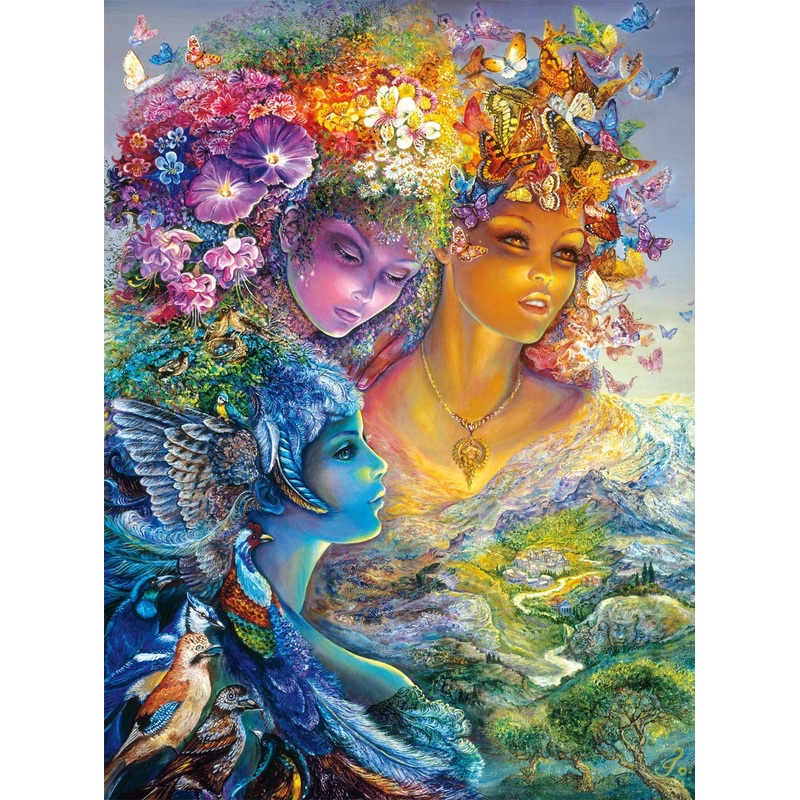 Buffalo Games The Three Graces Glitter Edition by Josephine Wall Jigsaw Puzzle (1000 Piece)