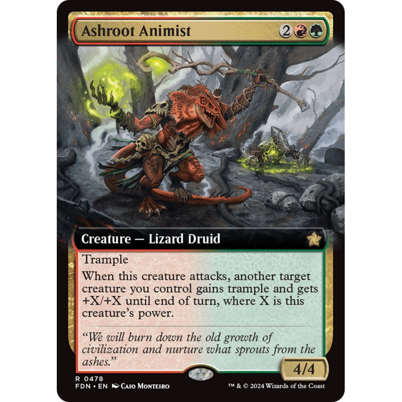Ashroot Animist (FDN-478) – Foundations: (Extended Art) Foil [Rare]