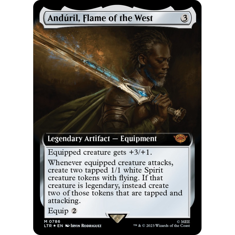 Andril, Flame of the West (LTR-786) – The Lord of the Rings: Tales of Middle-earth: (Extended Art) Surge Foil [Mythic]