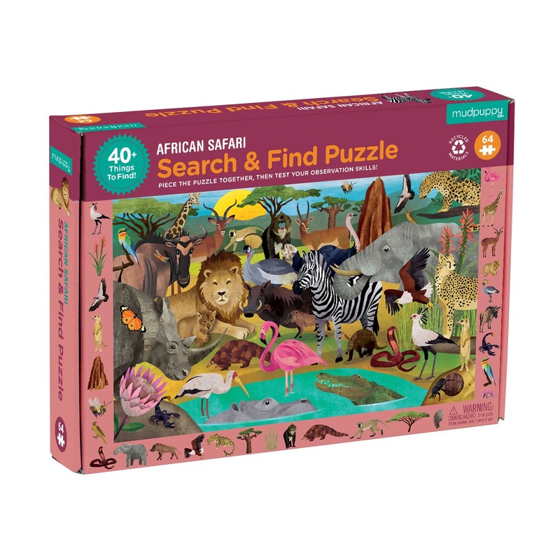 African Safari Search & Find Puzzle by Galison