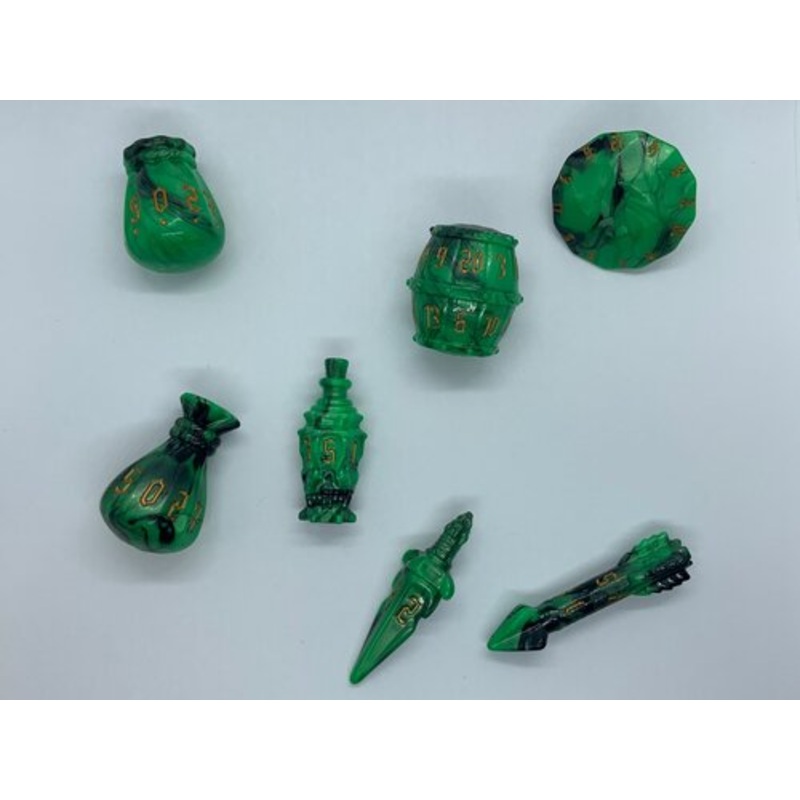 PolyHero Rogue Vicious Venom 7ct Dice Set Polyhero 7ct Rogue Venom