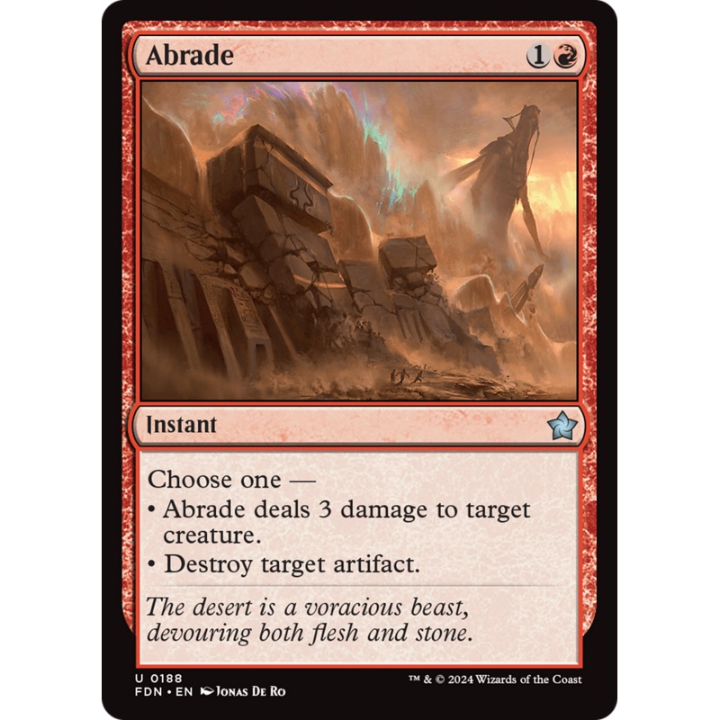 Abrade (FDN-188) – Foundations Foil [Uncommon]