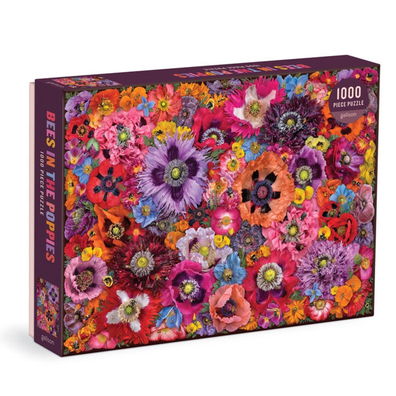 Bees in the Poppies 1000 Piece Jigsaw Puzzle by Galison