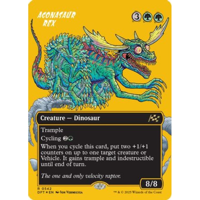 Agonasaur Rex (Borderless) (First-Place Foil) (DFT-542) – Aetherdrift Foil [Rare]