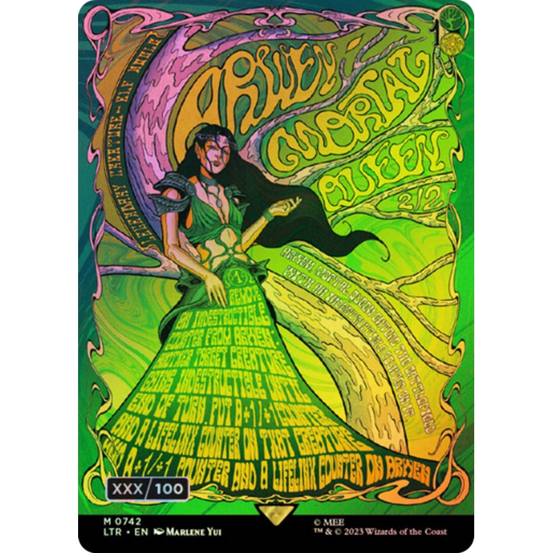 Arwen, Mortal Queen (LTR-742Z) – The Lord of the Rings: Tales of Middle-earth (Borderless) Foil [Mythic]