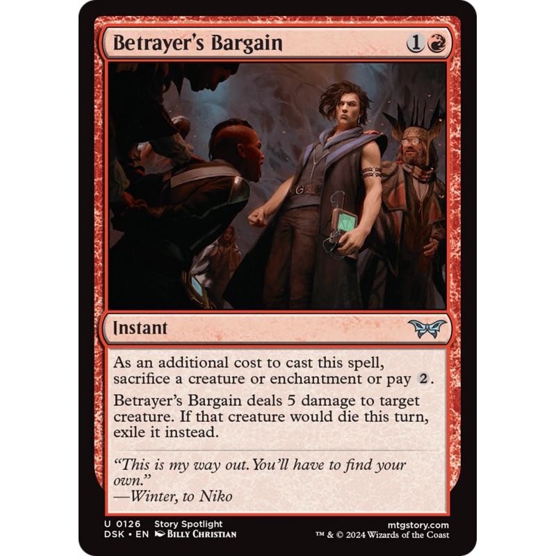 Betrayer’s Bargain (DSK-126) – Duskmourn: House of Horror Foil [Uncommon]
