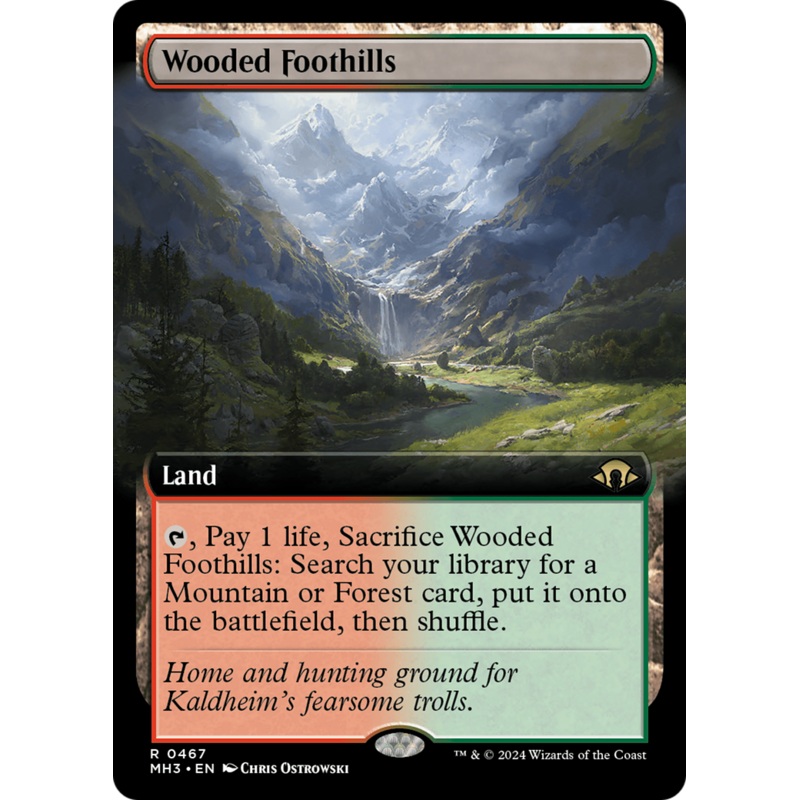 Wooded Foothills (MH3-467) – Modern Horizons 3: (Extended Art) [Rare]