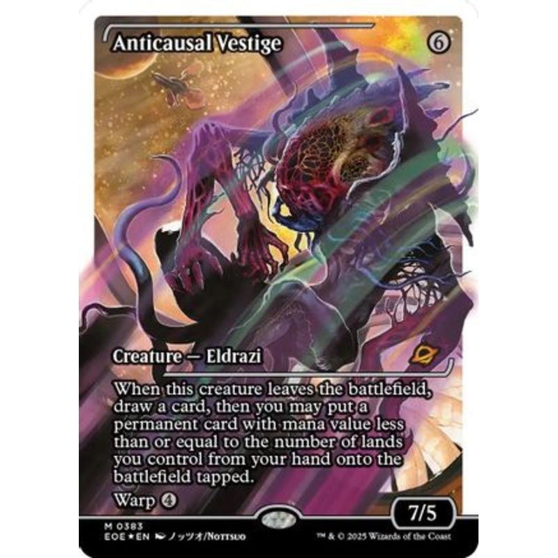 Anticausal Vestige (Showcase) (Fracture Foil) (EOE-383) – Edge of Eternities Foil [Mythic] Near Mint