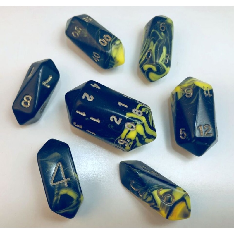 Crystal Caste Barrel Dice: Crystal Oblivion RPG Dice Set – Yellow | Milsims Games