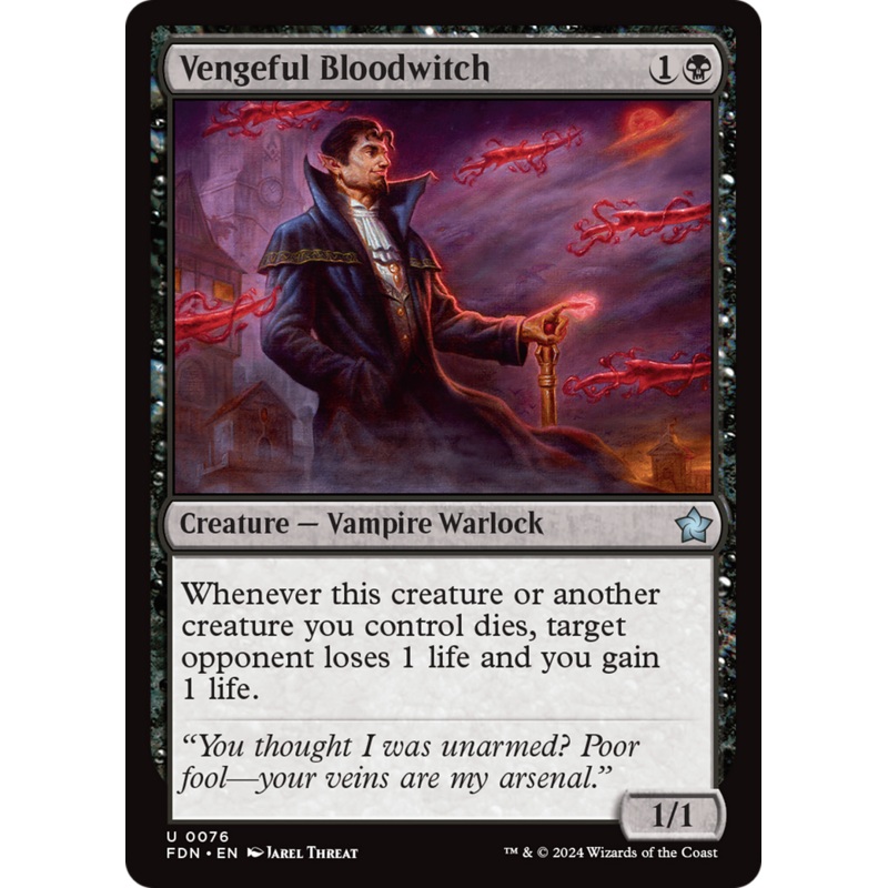 Vengeful Bloodwitch (FDN-076) – Foundations Foil [Uncommon]