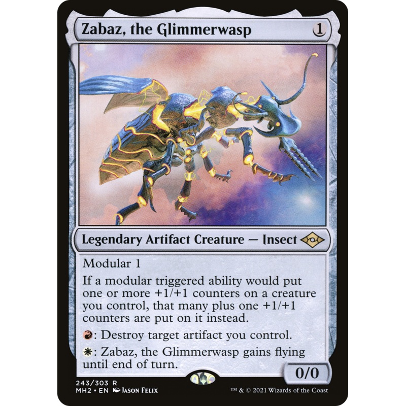 Zabaz, the Glimmerwasp (MH2-243) – Modern Horizons 2 Foil [Rare]