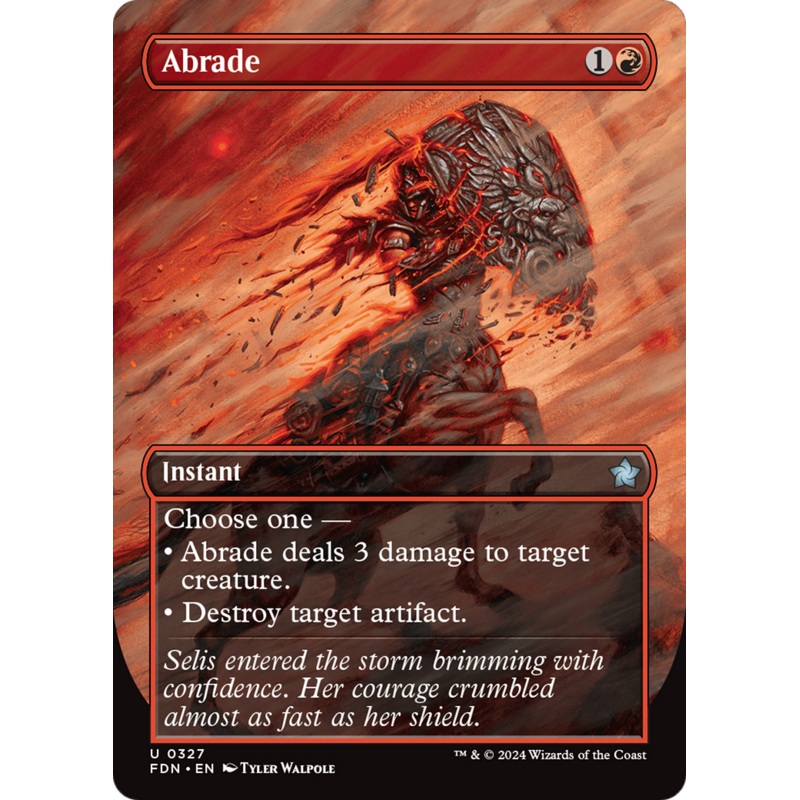 Abrade (FDN-327) – Foundations (Borderless) Foil [Uncommon]