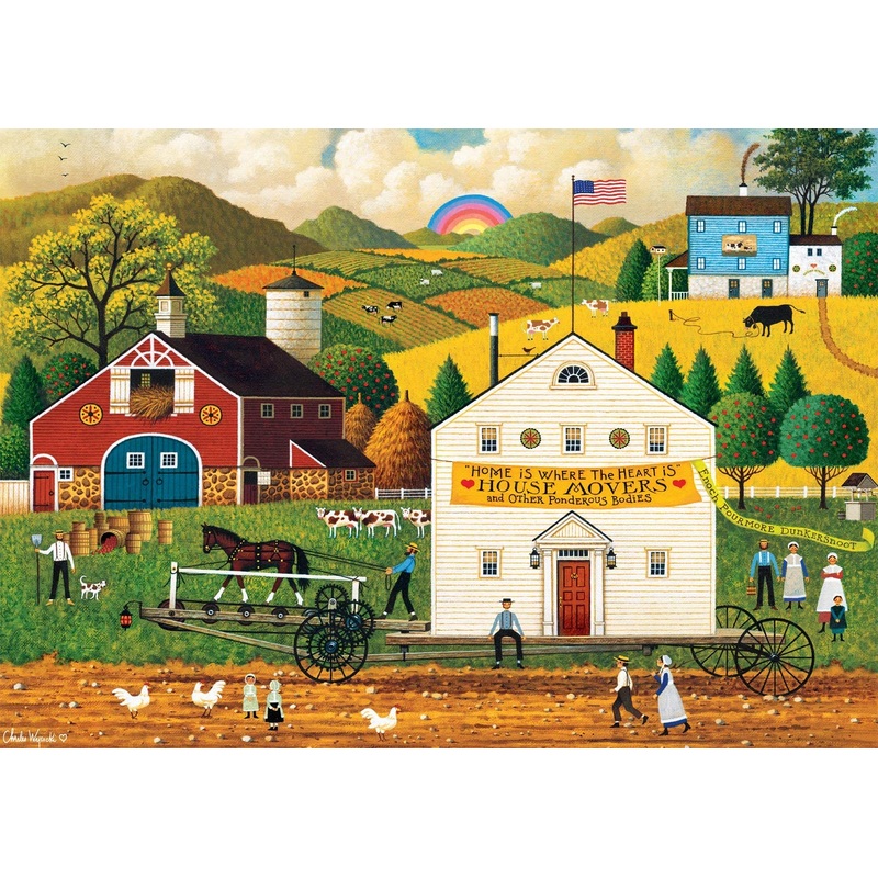 Buffalo Games – Charles Wysocki – House Movers – 300 Large Piece Jigsaw Puzzle