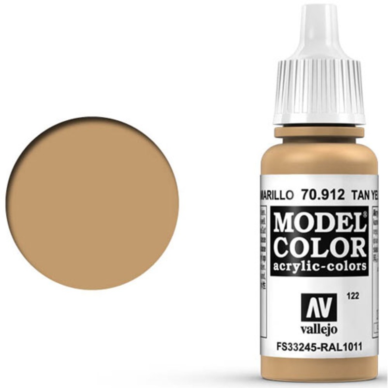 Vallejo Model Color Paint: Africa Korps Tan Yellow