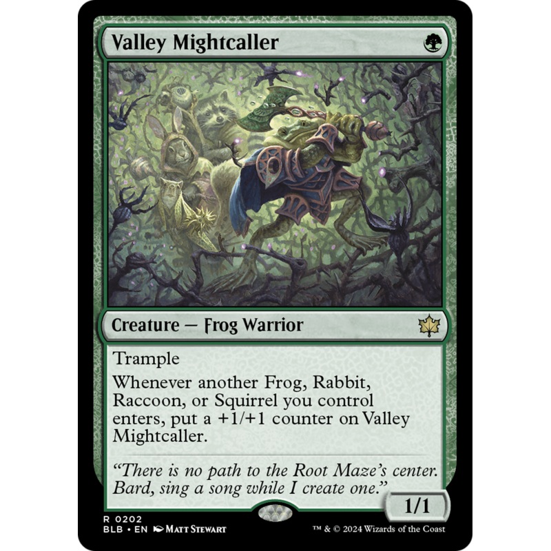 Valley Mightcaller (BLB-202) – Bloomburrow [Rare]