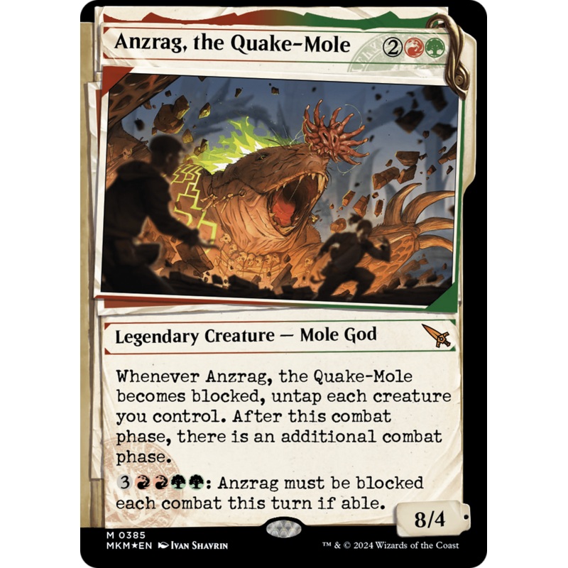 Anzrag, the Quake-Mole (MKM-385) – Murders at Karlov Manor: (Showcase) Foil [Mythic]
