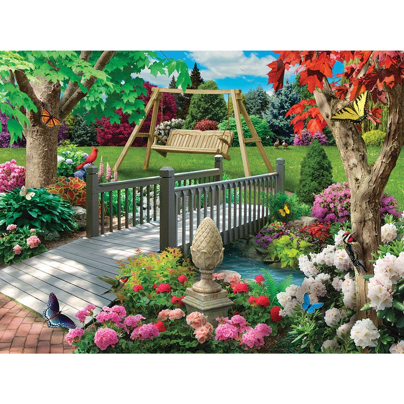 Bits and Pieces – Peaceful Park by Alan Giana Jigsaw Puzzle (1000 Pieces)