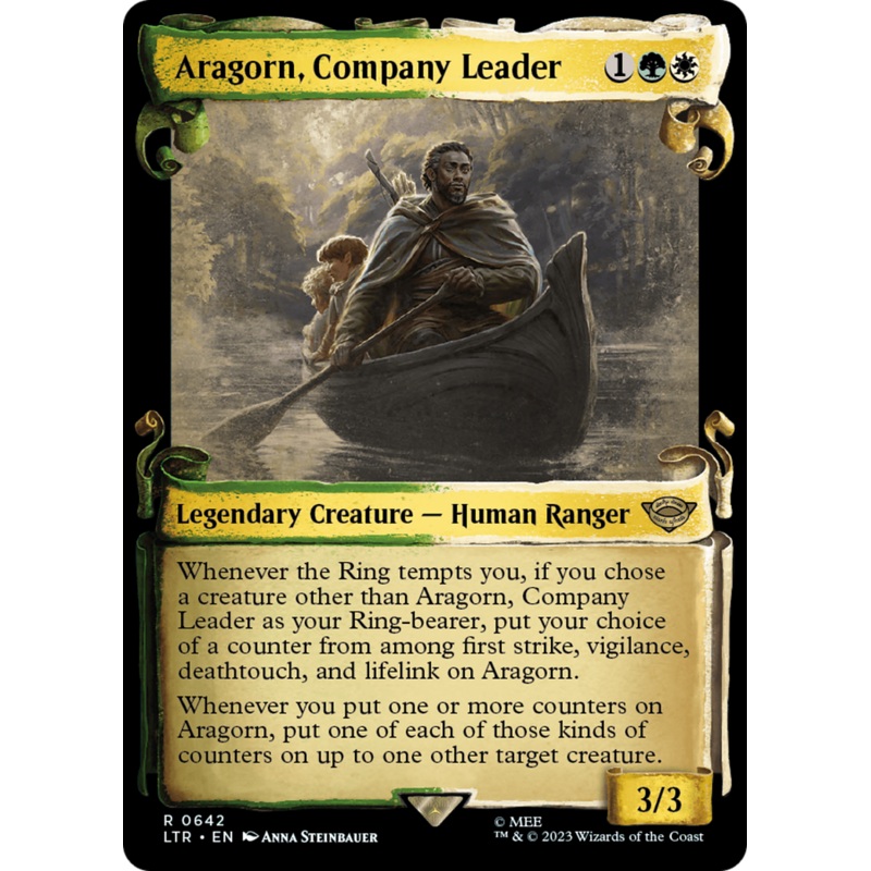 Aragorn, Company Leader (LTR-642) – The Lord of the Rings: Tales of Middle-earth: (Showcase) Scroll Foil [Rare]