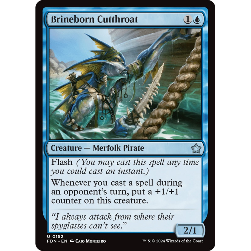 Brineborn Cutthroat (FDN-152) – Foundations Foil [Uncommon]