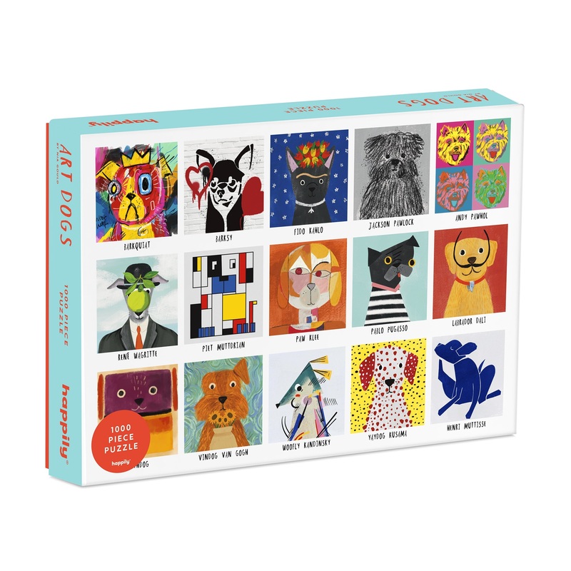 Art Dogs 1000 Piece Jigsaw Puzzle by Happily