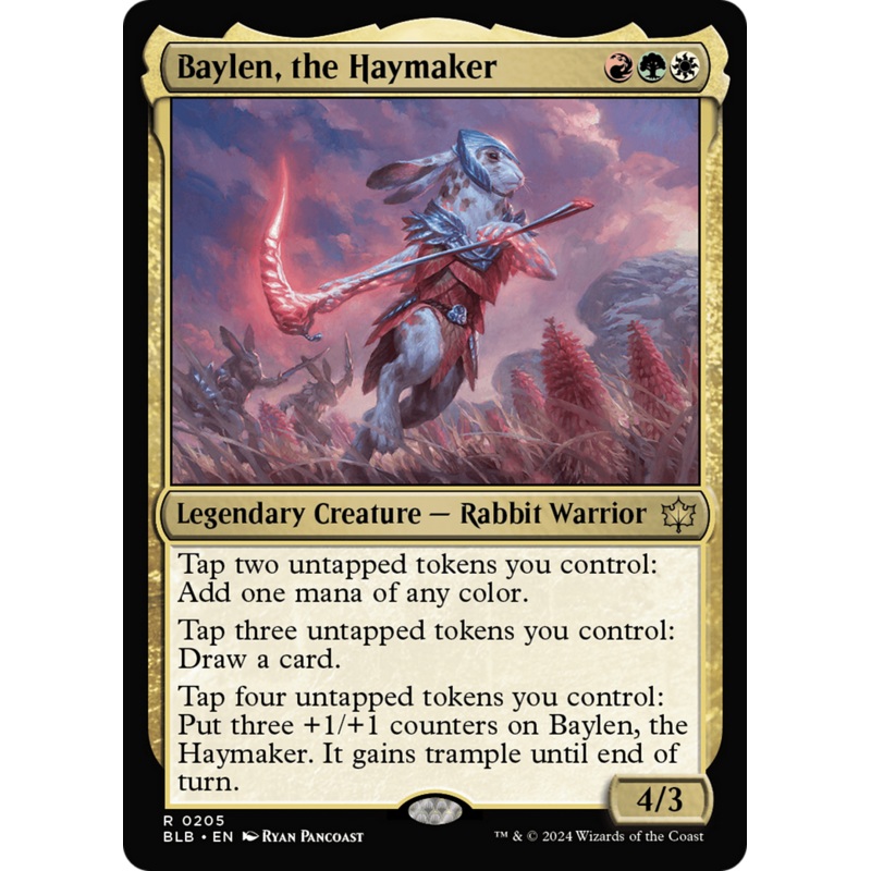 Baylen, the Haymaker (BLB-205) – Bloomburrow [Rare]