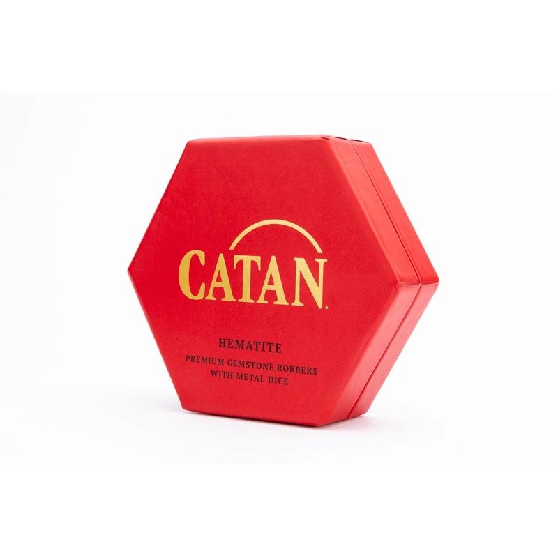 Catan Premium Gemstone Robber & Metal Dice Set (4 options) Hematite Robber & Dice